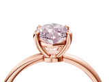 Rose gold Fancy Pink Marquise  Solitaire Diamond Ring with 4-Prong Setting on a Classic Band_7