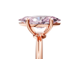 Rose gold Fancy Pink Marquise  Solitaire Diamond Ring with 4-Prong Setting on a Classic Band_8