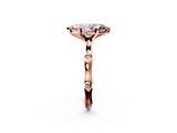 Rose gold Fancy Pink Marquise  Solitaire Diamond Ring with Bamboo Band and Four-Prong Setting_58
