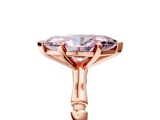 Rose gold Fancy Pink Marquise  Solitaire Diamond Ring with Bamboo Band and Four-Prong Setting_61