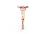 Rose gold Fancy Pink Marquise  Solitaire Diamond Ring with Cathedral Band and Four-Prong Setting_67