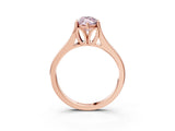 Rose gold Fancy Pink Marquise  Solitaire Diamond Ring with Cathedral Band and Four-Prong Setting_68