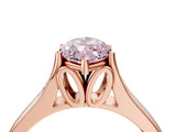 Rose gold Fancy Pink Marquise  Solitaire Diamond Ring with Cathedral Band and Four-Prong Setting_69