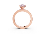 Rose gold Fancy Pink Marquise  Solitaire Diamond Ring with Channel-Set Baguette Band and Four-Prong Setting_88