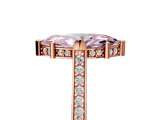 Rose gold Fancy Pink Marquise  Solitaire Diamond Ring with Channel Set Band and Bezel Prong Setting_61