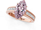 Rose gold Fancy Pink Marquise  Solitaire Diamond Ring with Channel-Set Band and Four-Prong Setting_4