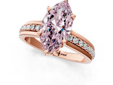 Rose gold Fancy Pink Marquise  Solitaire Diamond Ring with Channel Set Band and Six-Prong Setting_49