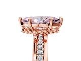 Rose gold Fancy Pink Marquise  Solitaire Diamond Ring with Channel Set Band and Six-Prong Setting_53