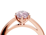 Rose gold Fancy Pink Marquise  Solitaire Diamond Ring with Four-Prong Setting and Classic Band_7