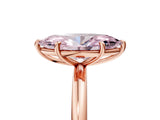 Rose gold Fancy Pink Marquise  Solitaire Diamond Ring with Four-Prong Setting on a Plain Band_25