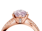 Rose gold Fancy Pink Marquise  Solitaire Diamond Ring with Milgrain Pavé Band and Four-Prong Setting_24