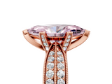 Rose gold Fancy Pink Marquise  Solitaire Diamond Ring with Milgrain Pavé Band and Four-Prong Setting_25