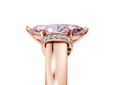Rose gold Fancy Pink Marquise  Solitaire Diamond Ring with Pave Band and Six-Prong Setting_37