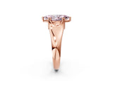 Rose gold Fancy Pink Marquise  Solitaire Diamond Ring with Six-Prong Cathedral Setting_34