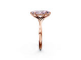 Rose gold Fancy Pink Marquise  Solitaire Diamond Ring with Six-Prong Setting and Tapered Band_18