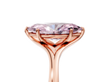 Rose gold Fancy Pink Marquise  Solitaire Diamond Ring with Six-Prong Setting and Tapered Band_21