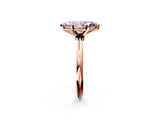 Rose gold Fancy Pink Marquise  Solitaire Diamond Ring with Six-Prong Setting on a Classic Band 2
