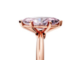 Rose gold Fancy Pink Marquise  Solitaire Diamond Ring with Six-Prong Setting on a Classic Band 5