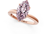 Rose gold Fancy Pink Marquise  Solitaire Diamond Ring with Six-Prong Setting on a Classic Band_4