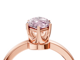 Rose gold Fancy Pink Marquise  Solitaire Diamond Ring with Six-Prong Setting on a Classic Band_7
