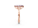 Rose gold Fancy Pink Marquise  Solitaire Diamond Ring with Split Shank and Four-Prong Setting_14