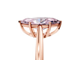 Rose gold Fancy Pink Marquise  Solitaire Diamond Ring with Split Shank and Four-Prong Setting_17