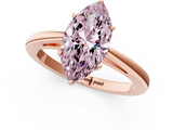 Rose gold Fancy Pink Marquise  Solitaire Diamond Ring with Split Shank and Four-Prong Setting_21