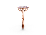Rose gold Fancy Pink Marquise  Solitaire Diamond Ring with Split Shank and Four-Prong Setting_22