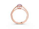 Rose gold Fancy Pink Marquise  Solitaire Diamond Ring with Split Shank and Four-Prong Setting_23