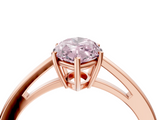 Rose gold Fancy Pink Marquise  Solitaire Diamond Ring with Split Shank and Four-Prong Setting_24