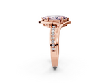 Rose gold Fancy Pink Marquise  Solitaire Diamond Ring with Split Shank and Prong Setting_43