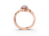 Rose gold Fancy Pink Marquise  Solitaire Diamond Ring with Split Shank and Prong Setting_44