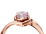 Rose gold Fancy Pink Marquise  Solitaire Diamond Ring with Split Shank and Prong Setting_45