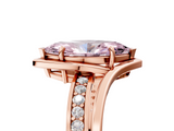 Rose gold Fancy Pink Marquise  Solitaire Diamond Ring with Split Shank and Prong Setting_46