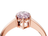Rose gold Fancy Pink Marquise  Solitaire Diamond Ring with Tapered Band and Four-Prong Setting_53