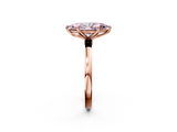Rose gold Fancy Pink Marquise  Solitaire Diamond Ring with Thin Band and Four-Prong Setting_5