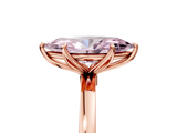 Rose gold Fancy Pink Marquise  Solitaire Diamond Ring with Thin Band and Four-Prong Setting_8