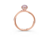 Rose gold Fancy Pink Marquise  Solitaire Diamond Ring with a Classic Band and Four-Prong Setting 4