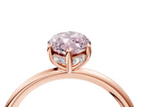 Rose gold Fancy Pink Marquise  Solitaire Diamond Ring with a Classic Band and Four-Prong Setting 5