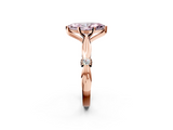 Rose gold Fancy Pink Marquise  Solitaire Diamond Twisted Band with Four-Prong Setting_61
