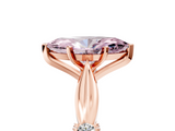 Rose gold Fancy Pink Marquise  Solitaire Diamond Twisted Band with Four-Prong Setting_64