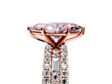 Rose gold Fancy Pink Marquise  Solitaire Diamond with Pave and Channel Set Band_82
