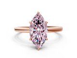 Rose gold Fancy Pink Marquise  Solitaire Engagement Ring with Cathedral Band and Four-Prong Setting_55
