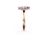 Rose gold Fancy Pink Marquise  Solitaire Engagement Ring with Cathedral Band and Four-Prong Setting_57