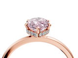 Rose gold Fancy Pink Marquise  Solitaire Engagement Ring with Cathedral Band and Four-Prong Setting_59
