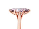 Rose gold Fancy Pink Marquise  Solitaire Engagement Ring with Four-Prong Setting and Classic Band 5