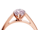 Rose gold Fancy Pink Marquise  Solitaire Engagement Ring with Four-Prong Setting and Tapered Band_7