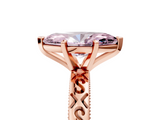 Rose gold Fancy Pink Marquise  Solitaire Engagement Ring with Scrollwork Band and Four-Prong Setting_121