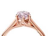 Rose gold Fancy Pink Marquise  Solitaire Engagement Ring with Six-Prong Setting and Classic Band 5