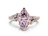 Rose gold Fancy Pink Marquise  Solitaire Marquise Twist Band with Six-Prong Setting_81